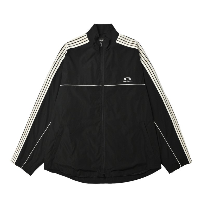 Oakley Black Track Jacket with White Stripe Detail view