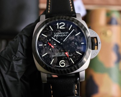 Panerai Luminor Luna Rossa Black Dial Steel Watch
