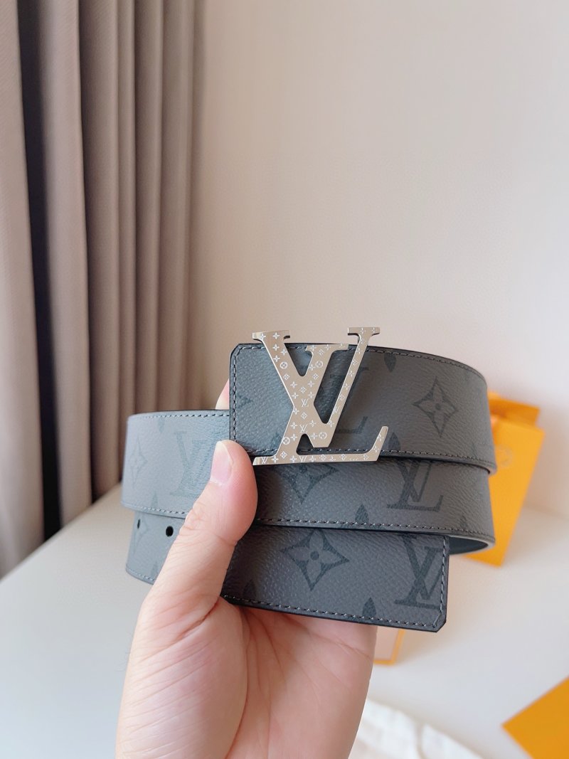 Louis Vuitton Monogram Canvas Belt with LV Buckle - Black