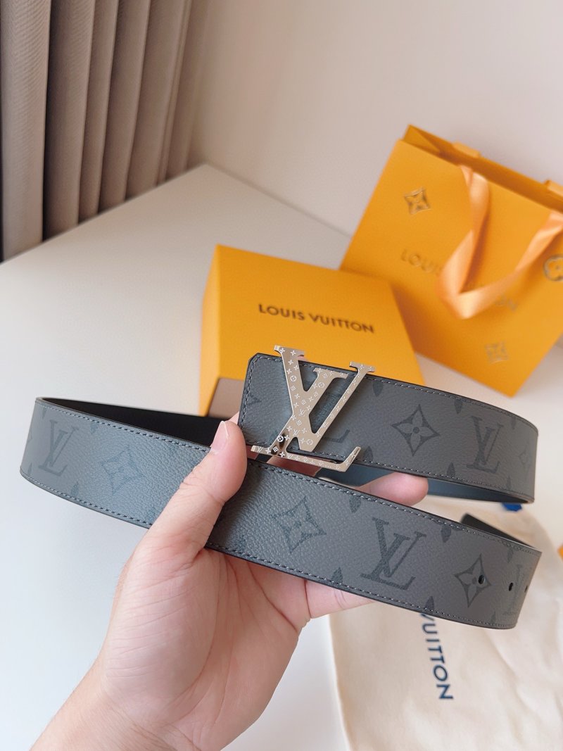Louis Vuitton Monogram Canvas Belt with LV Buckle - Black view