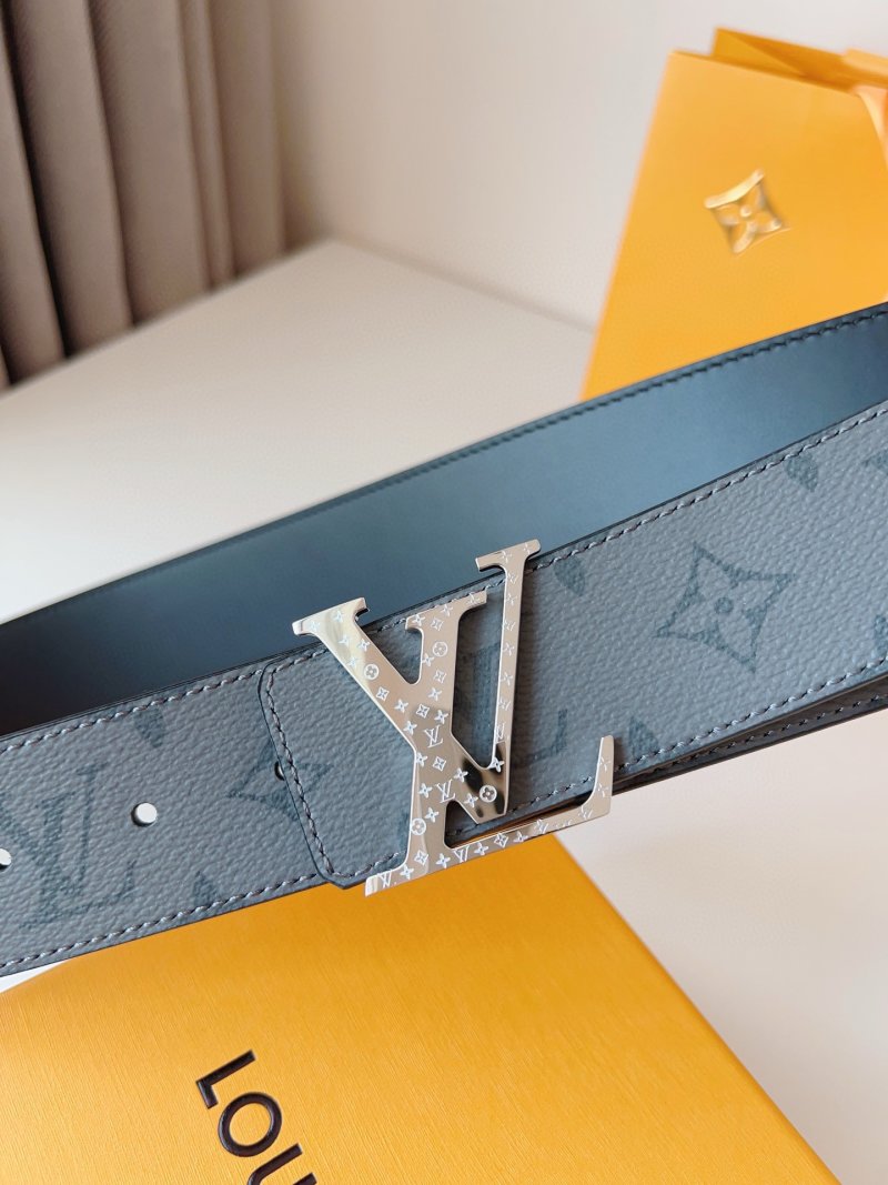 Louis Vuitton Monogram Canvas Belt with LV Buckle - Black view