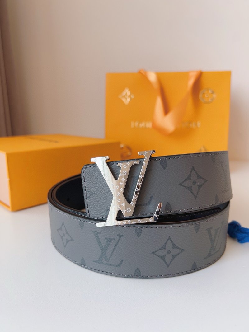 Louis Vuitton Monogram Canvas Belt with LV Buckle - Black view