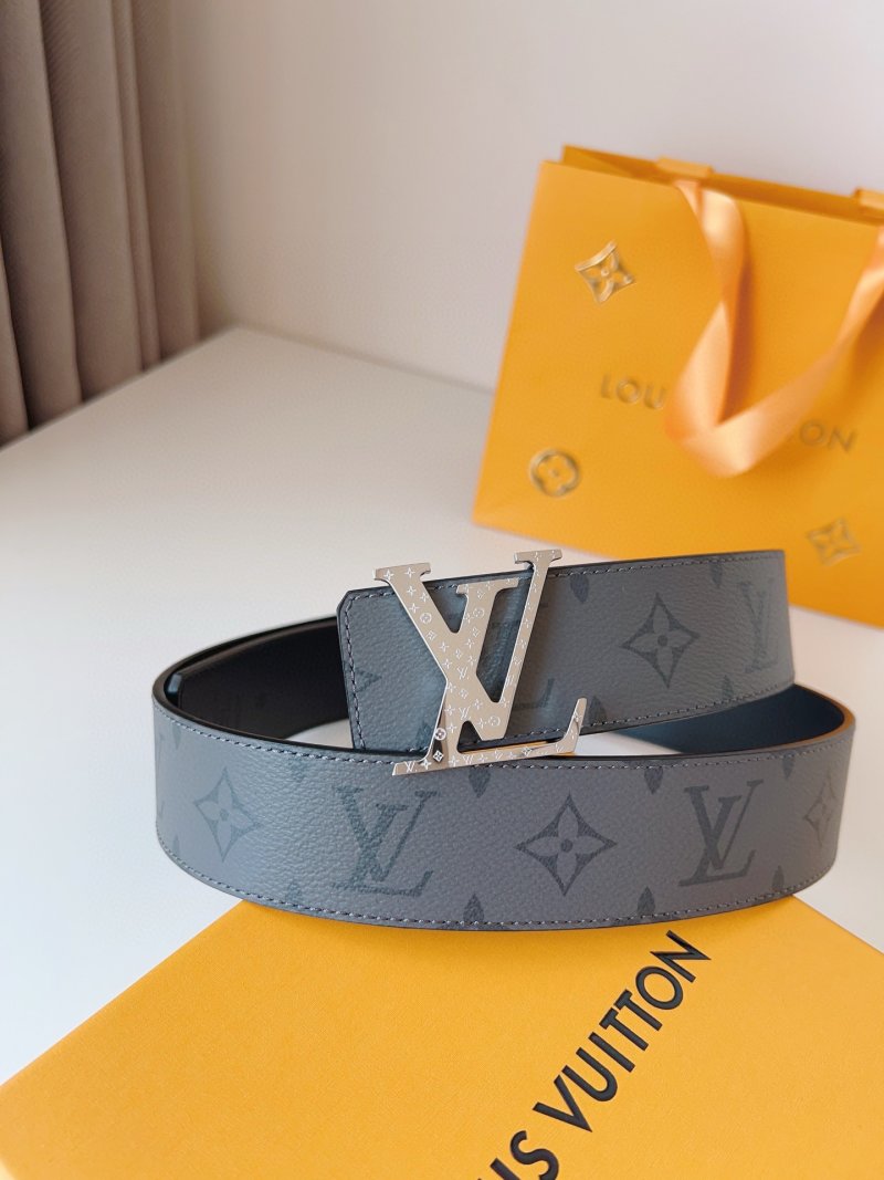 Louis Vuitton Monogram Canvas Belt with LV Buckle - Black view