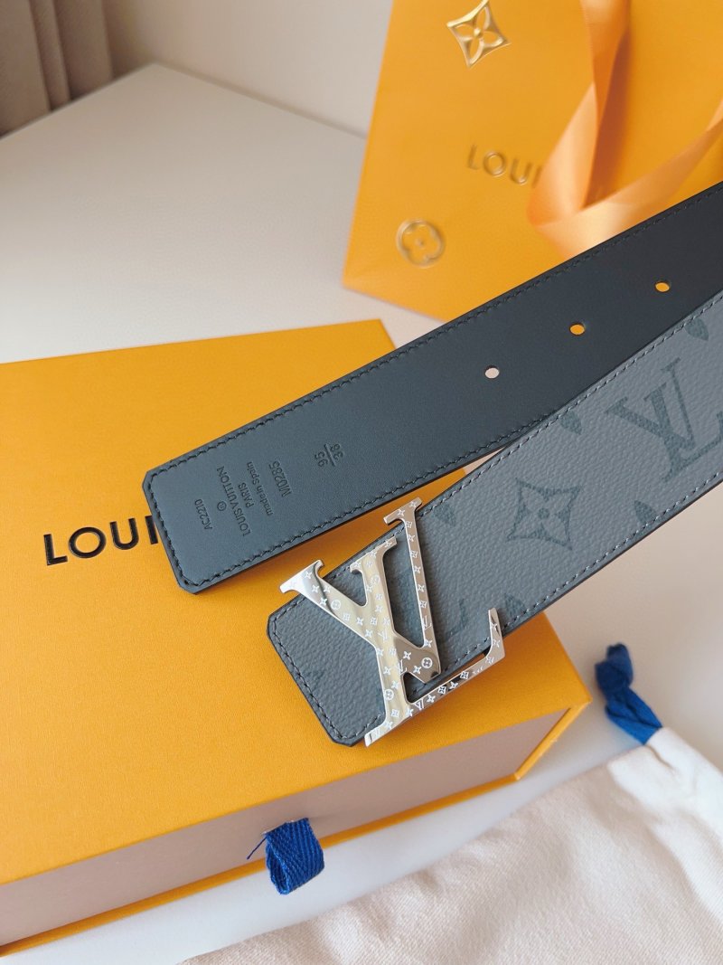 Louis Vuitton Monogram Canvas Belt with LV Buckle - Black view