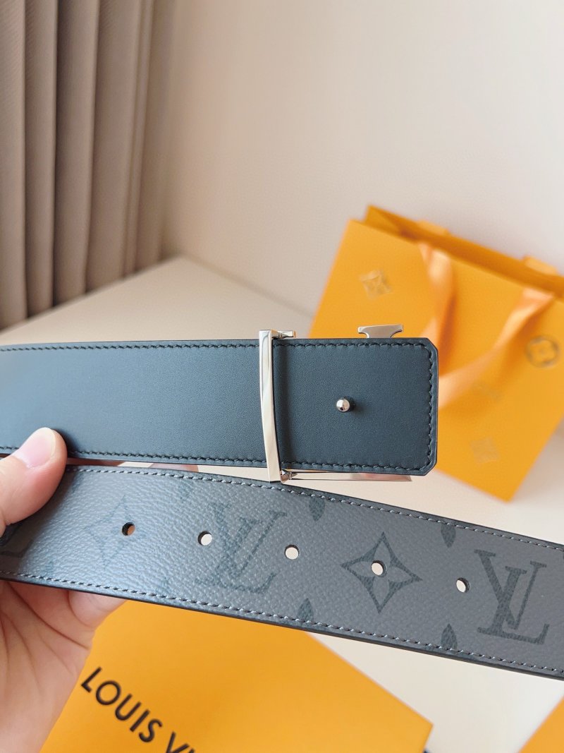 Louis Vuitton Monogram Canvas Belt with LV Buckle - Black view