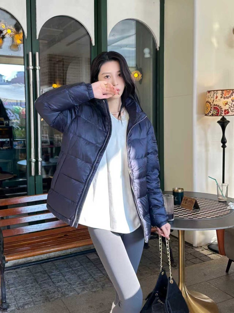 Navy Puffer Down Jacket - Lightweight Winter Coat view