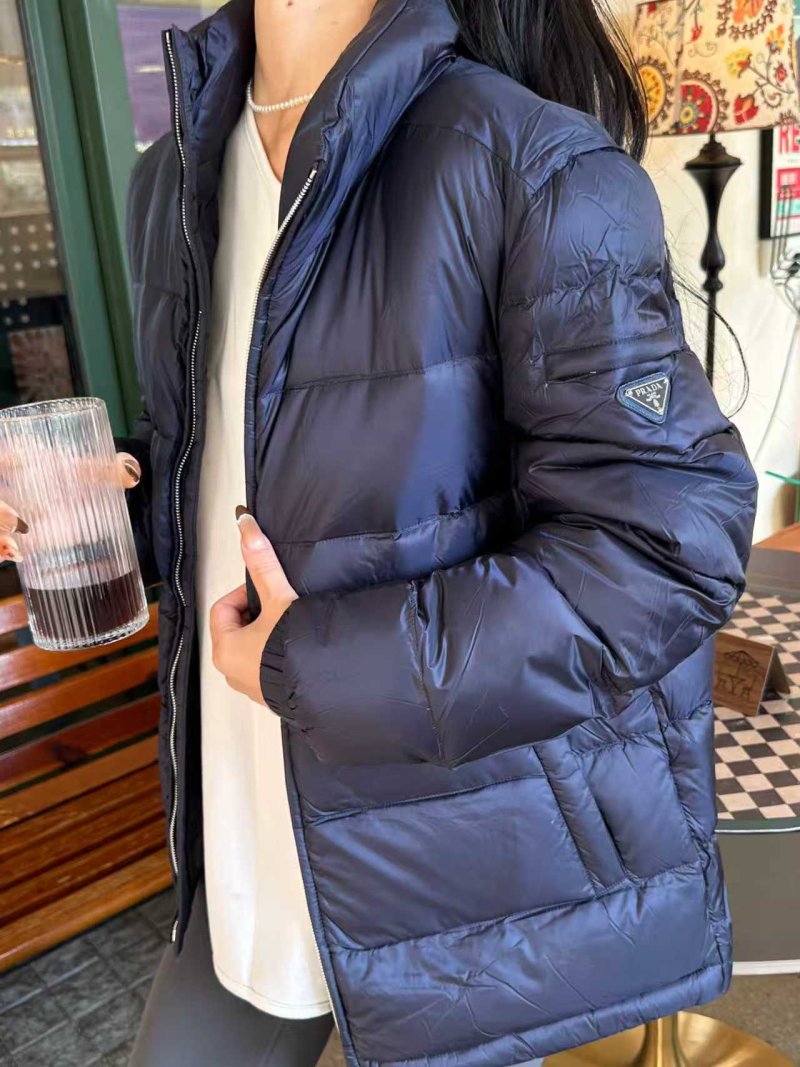 Navy Puffer Down Jacket - Lightweight Winter Coat view