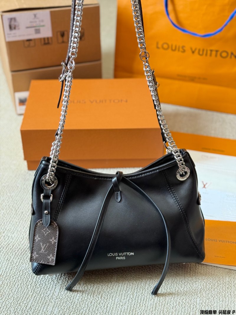 Louis Vuitton Carryall BB Black Leather Chain Shoulder Bag view