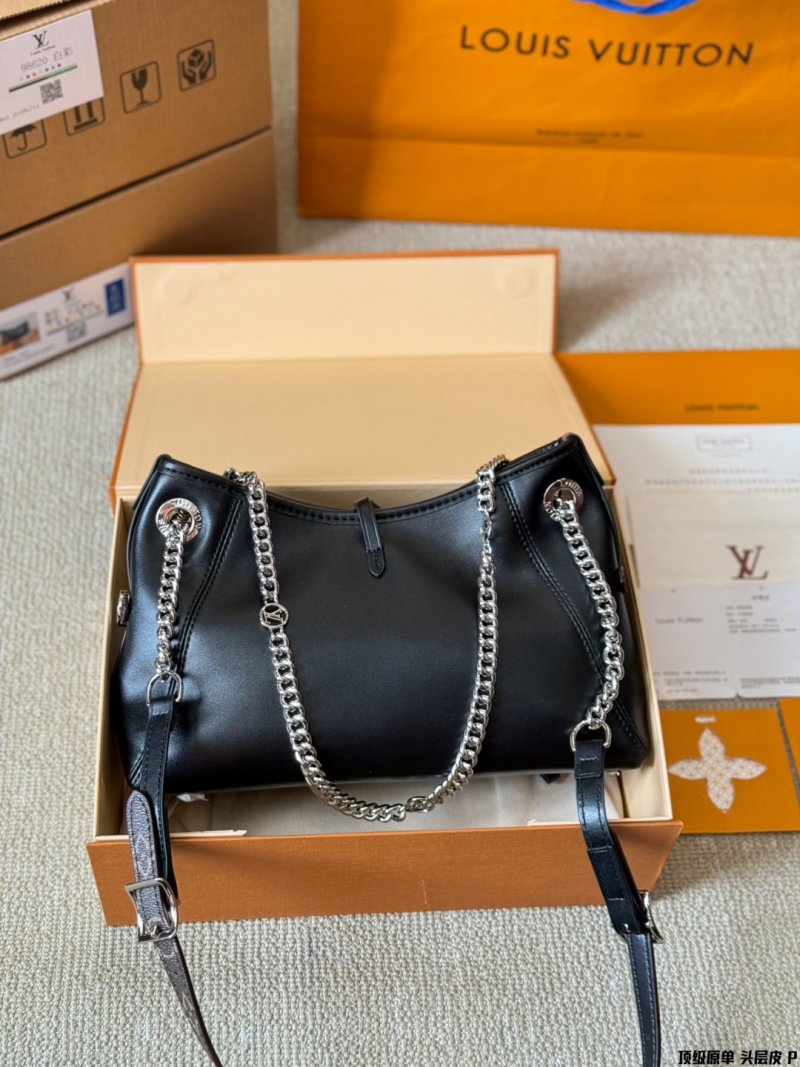 Louis Vuitton Carryall BB Black Leather Chain Shoulder Bag view