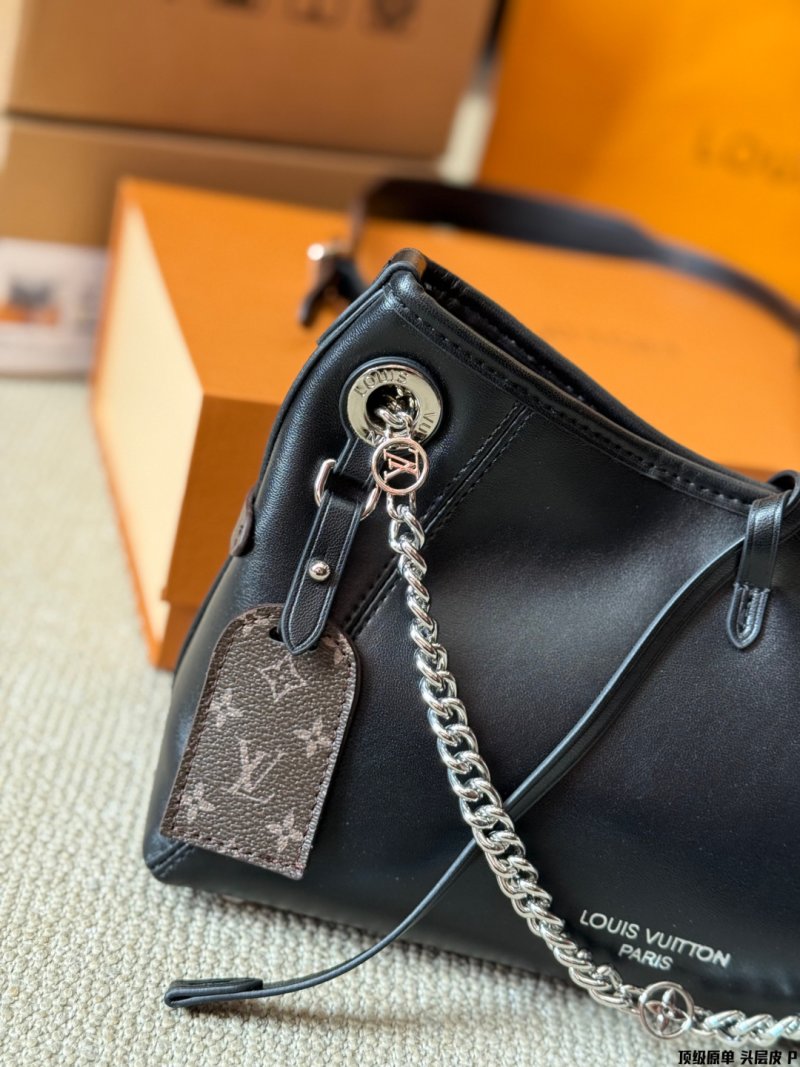 Louis Vuitton Carryall BB Black Leather Chain Shoulder Bag view