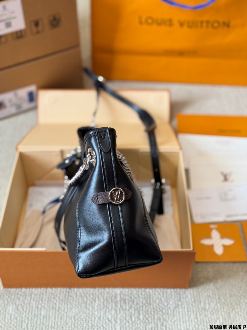 Louis Vuitton Carryall BB Black Leather Chain Shoulder Bag view