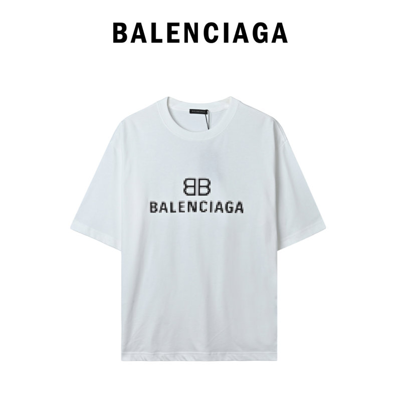 Balenciaga BB Logo Cream T-Shirt view