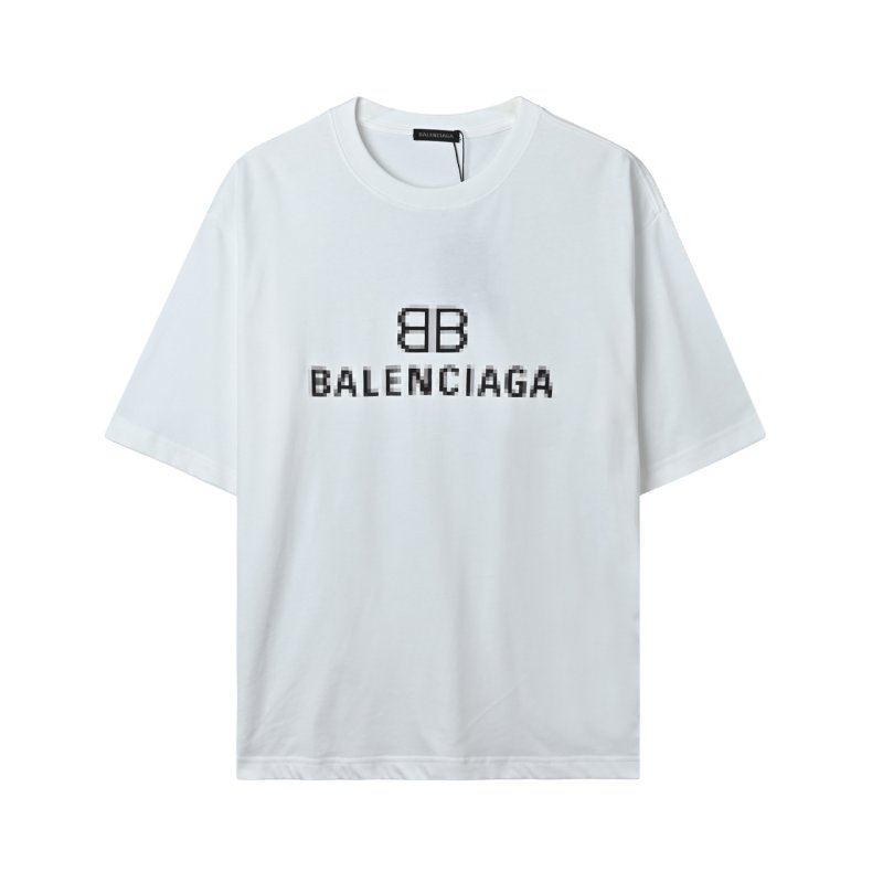 Balenciaga BB Logo Cream T-Shirt view