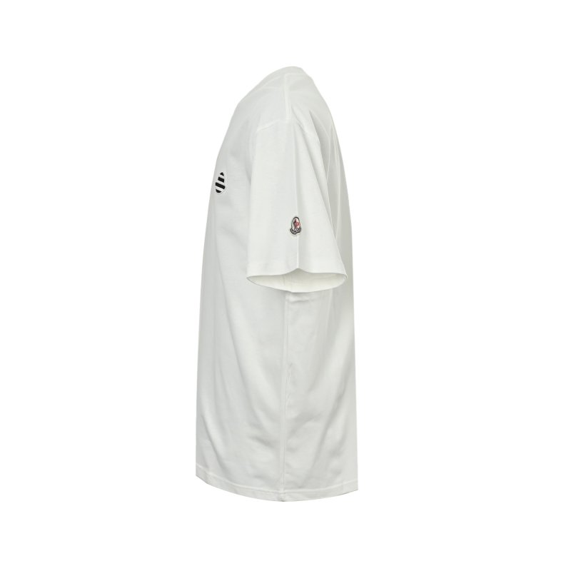 Essentials White Striped Logo T-Shirt view