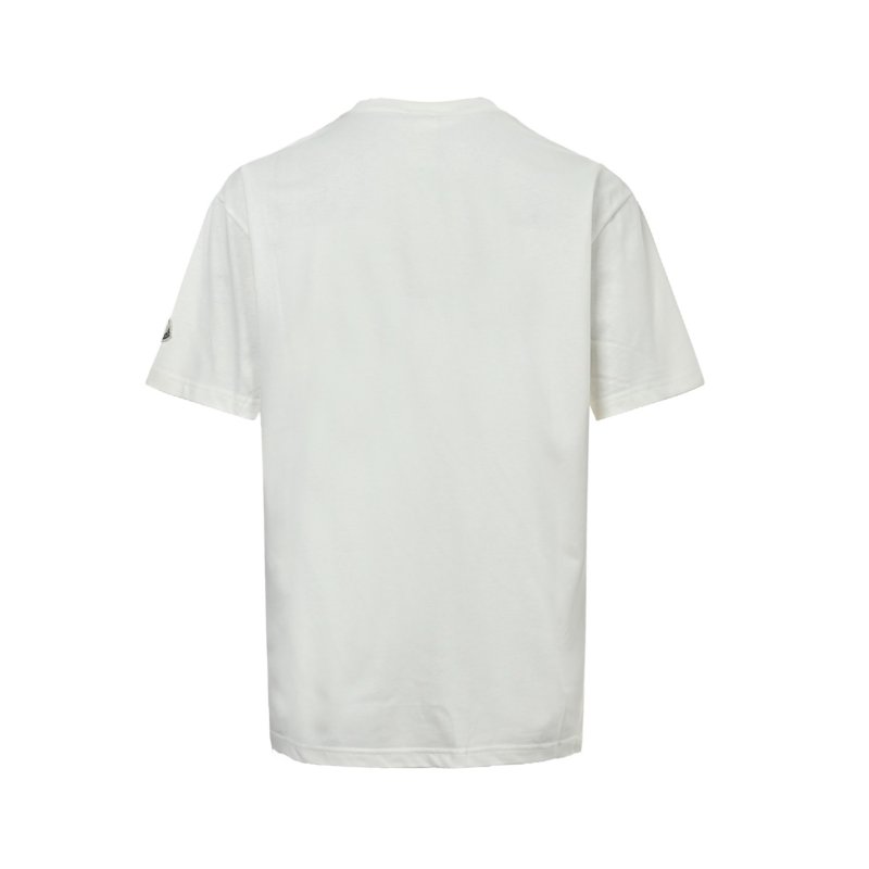 Essentials White Striped Logo T-Shirt view