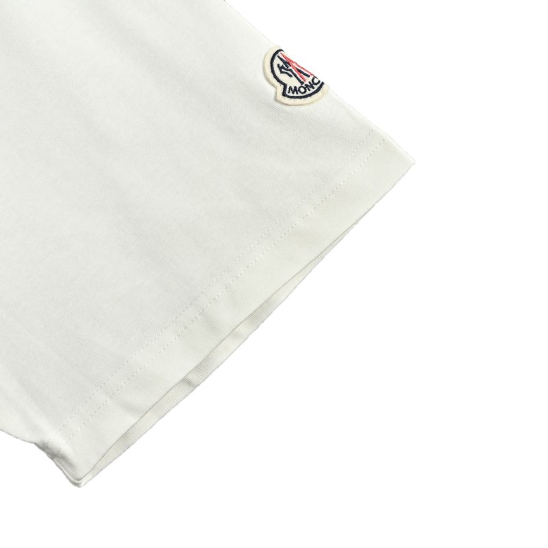 Essentials White Striped Logo T-Shirt view
