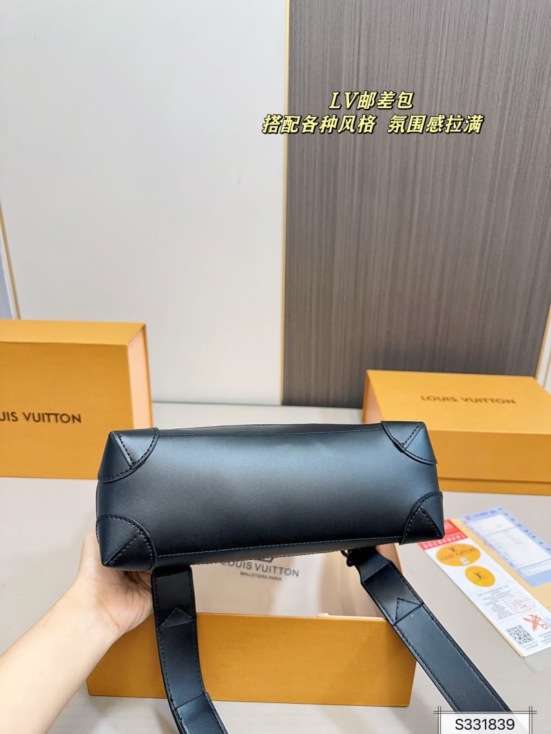 Louis Vuitton Monogram Embossed Messenger Bag Black view