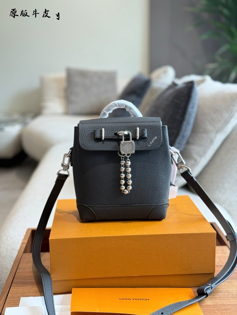 Louis Vuitton Steamer 15 Handbag Black Colorado Leather