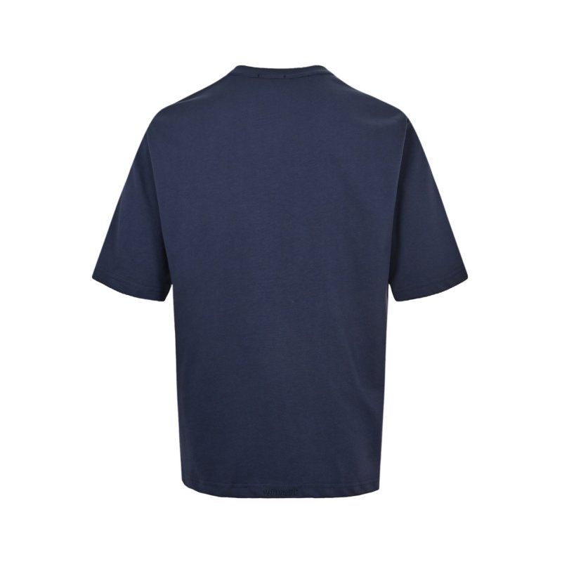 Navy Short Sleeve T-Shirt with Studded Star Wings Print view