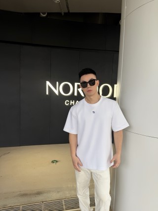 Fendi White Crew Neck Short Sleeve T-Shirt view 2