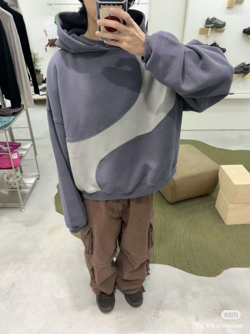 Oversized Purple Zip Hoodie with Black Jeans Set view