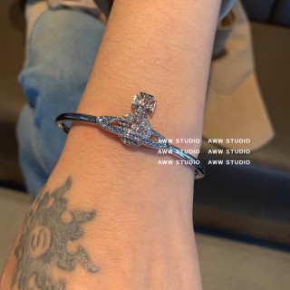 Vivienne Westwood Saturn Orb Bracelet Silver
