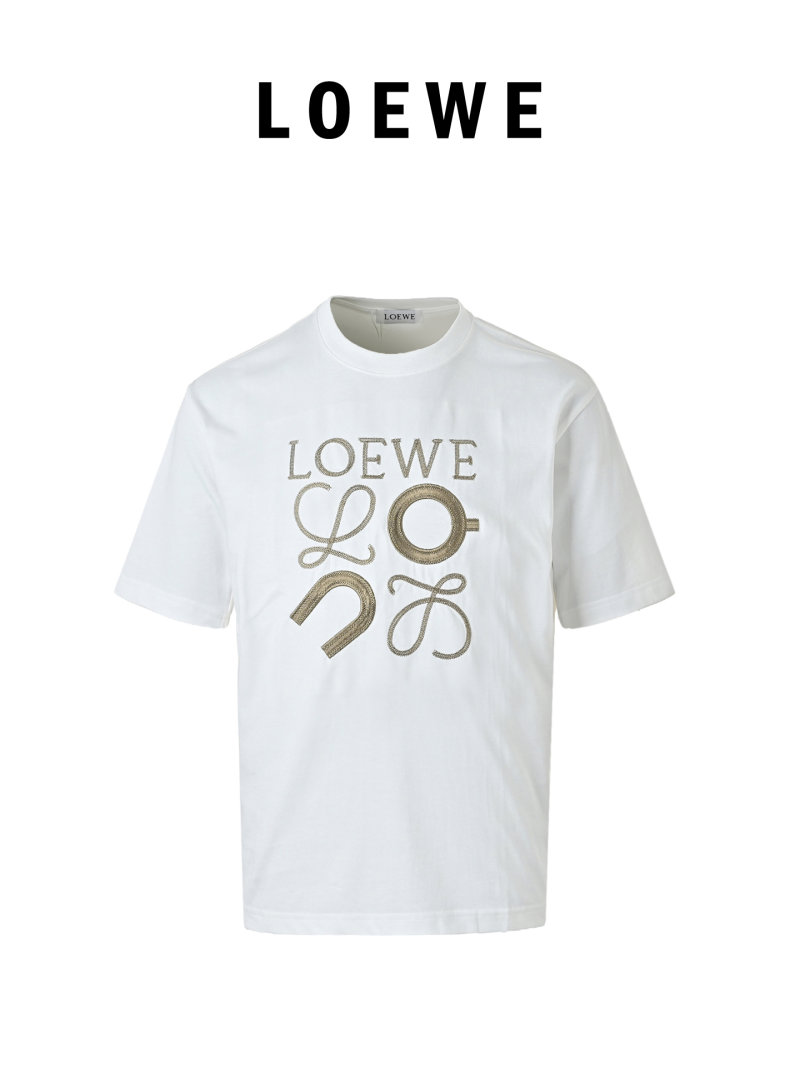 Loewe Logo Print White T-Shirt view