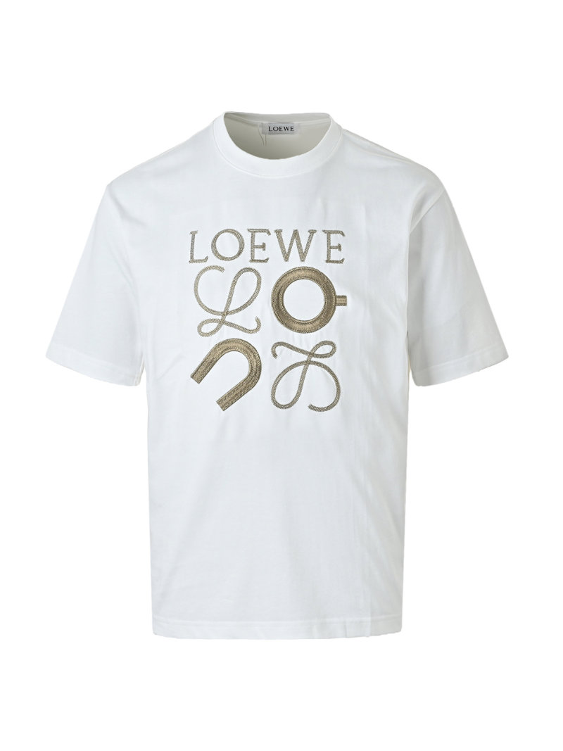 Loewe Logo Print White T-Shirt view