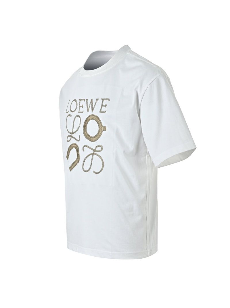 Loewe Logo Print White T-Shirt view