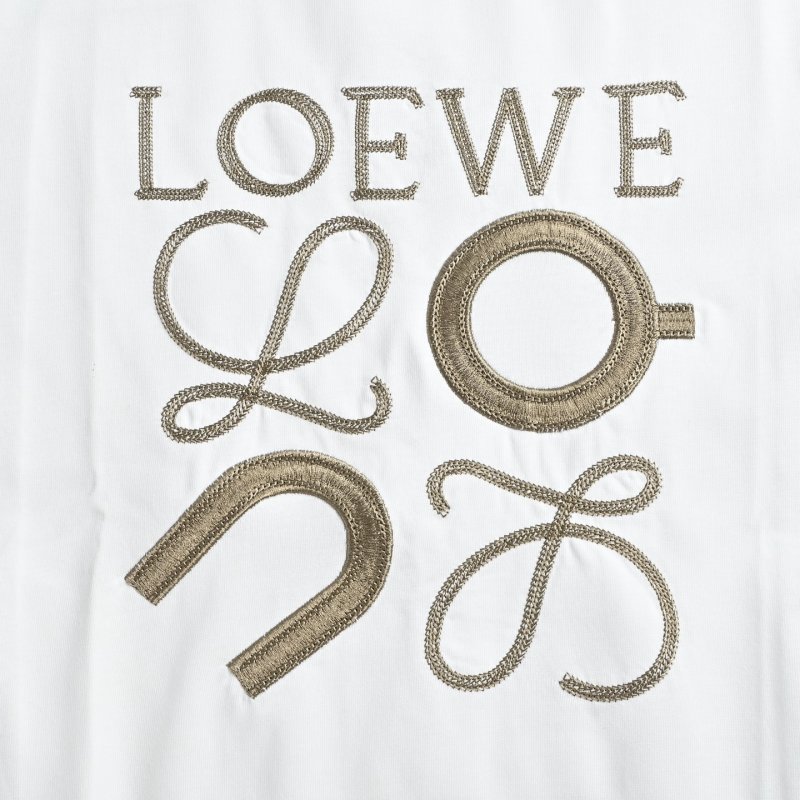 Loewe Logo Print White T-Shirt view