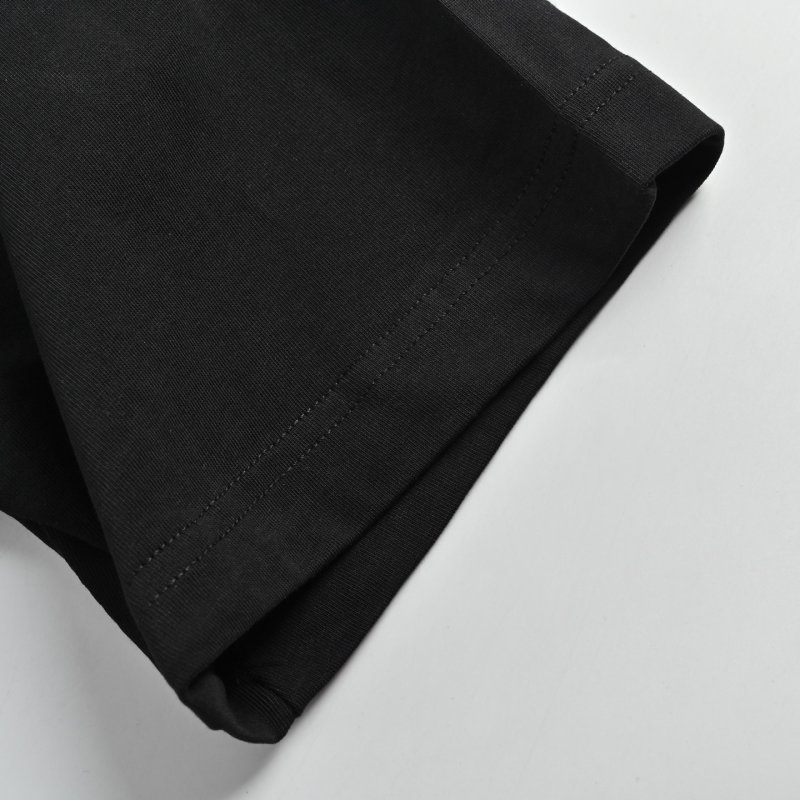 Black Oversized Short Sleeve T-Shirt with Red Heart Print view
