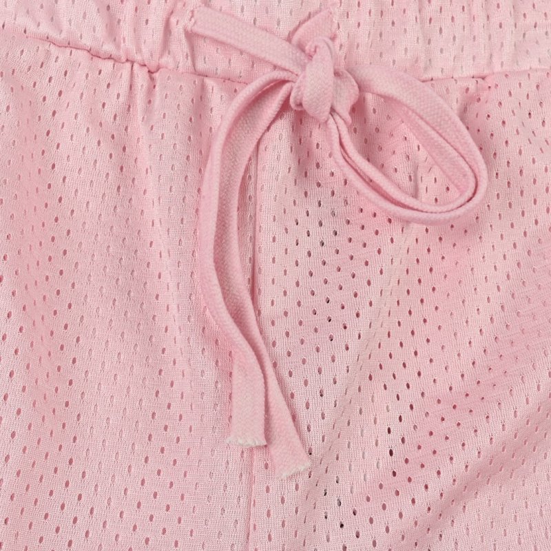 Essentials Pink Mesh Logo T-Shirt view