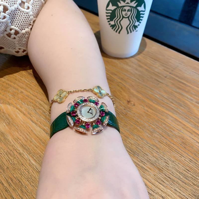Bulgari Divas' Dream 33mm Rose Gold Diamond Amethyst Watch