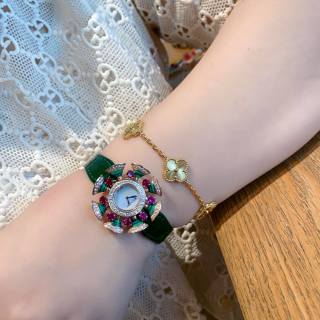 Bulgari Divas' Dream 33mm Rose Gold Diamond Amethyst Watch view 2