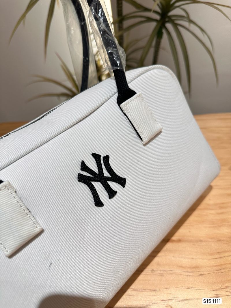 MLB Underarm Hobo Bag White with Black Handles view