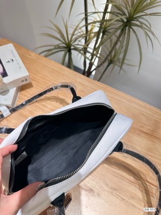MLB Underarm Hobo Bag White with Black Handles view 9