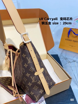 Louis Vuitton Carryall Monogram Canvas Shoulder Bag 29cm view 4