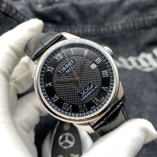 Tissot PRX Powermatic 80 Silver Dial Leather Strap Watch view 5