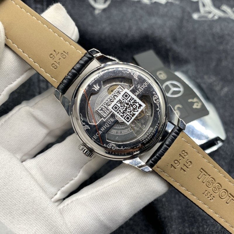 Tissot PRX Powermatic 80 Silver Dial Leather Strap Watch view