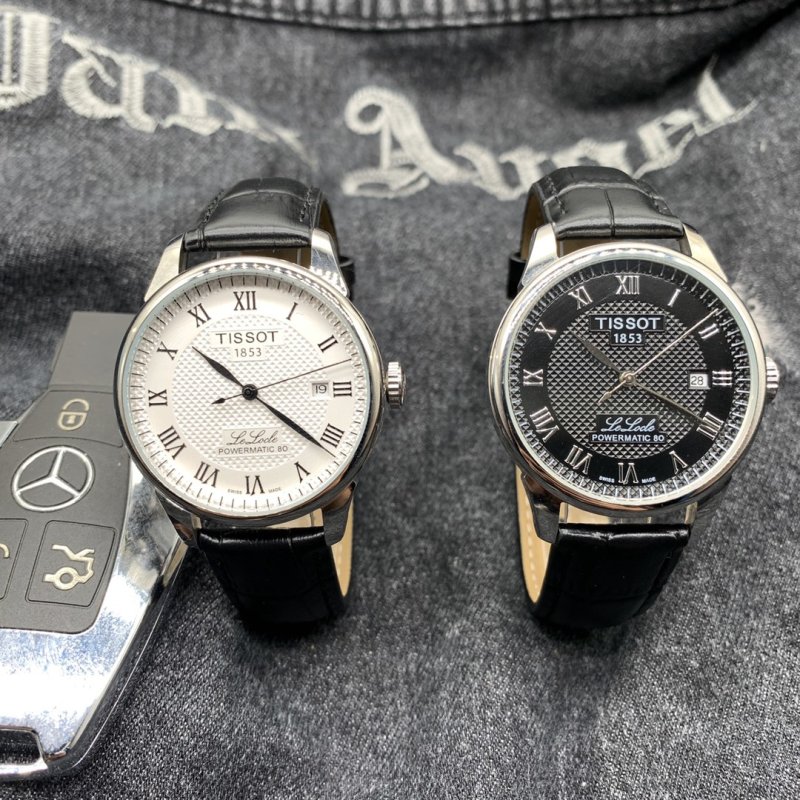 Tissot PRX Powermatic 80 Silver Dial Leather Strap Watch view