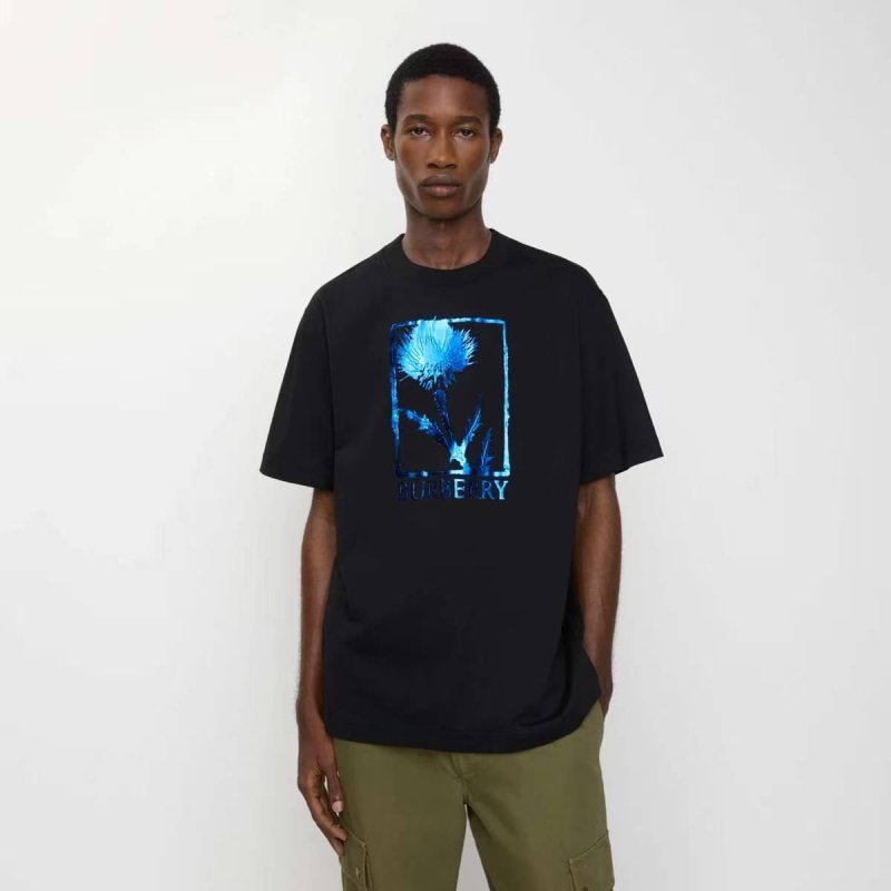 Burberry Thistle Print Black T-Shirt view