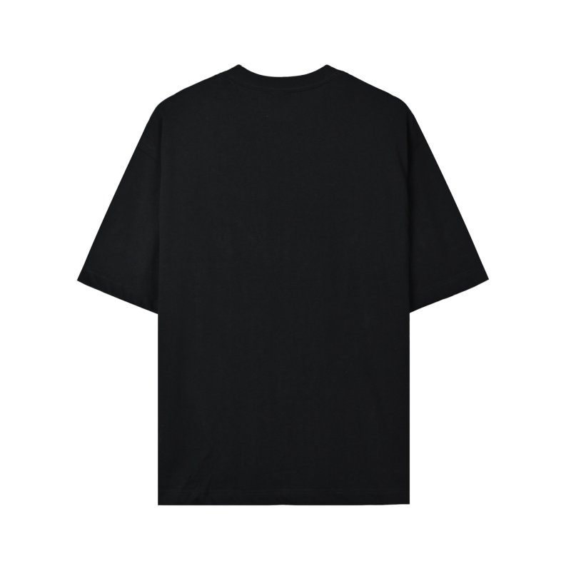 Burberry Black Short Sleeve T-Shirt with Embroidered Plaid Logo view