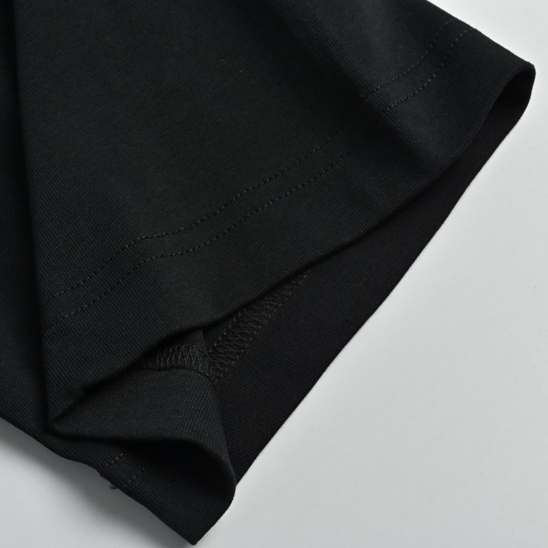 Burberry Black Short Sleeve T-Shirt with Embroidered Plaid Logo view