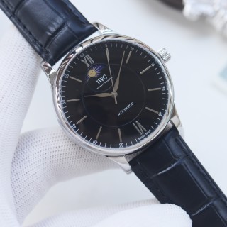 IWC Portugieser Automatic Moon Phase Black Dial Watch