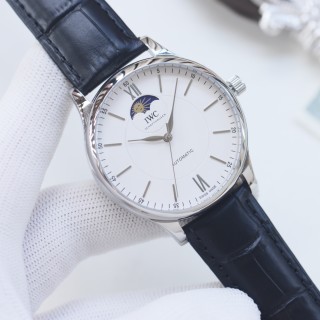 IWC Portugieser Automatic Moon Phase Black Dial Watch view 3