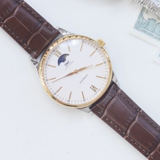 IWC Portugieser Automatic Moon Phase Black Dial Watch view 5