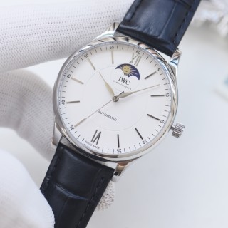IWC Portugieser Automatic Moon Phase Black Dial Watch view 6