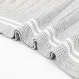 Loro Piana LP Ribbed Crew Neck Short Sleeve Knit - Light Grey view 6