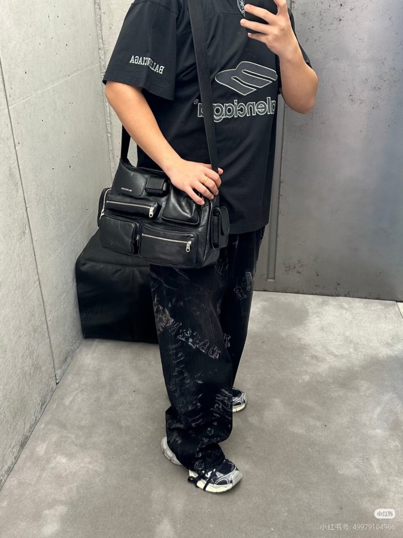 Balenciaga Black Logo Print Short Sleeve T-Shirt view