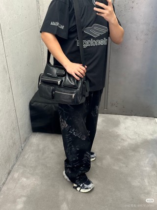 Balenciaga Black Logo Print Short Sleeve T-Shirt view 2